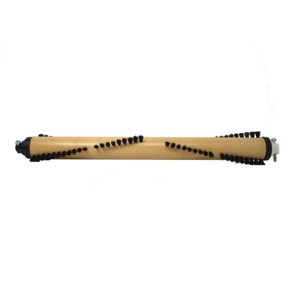 Kirby vacuum brush roll, wooden cylinder with black bristles, approximately 12 inches long.