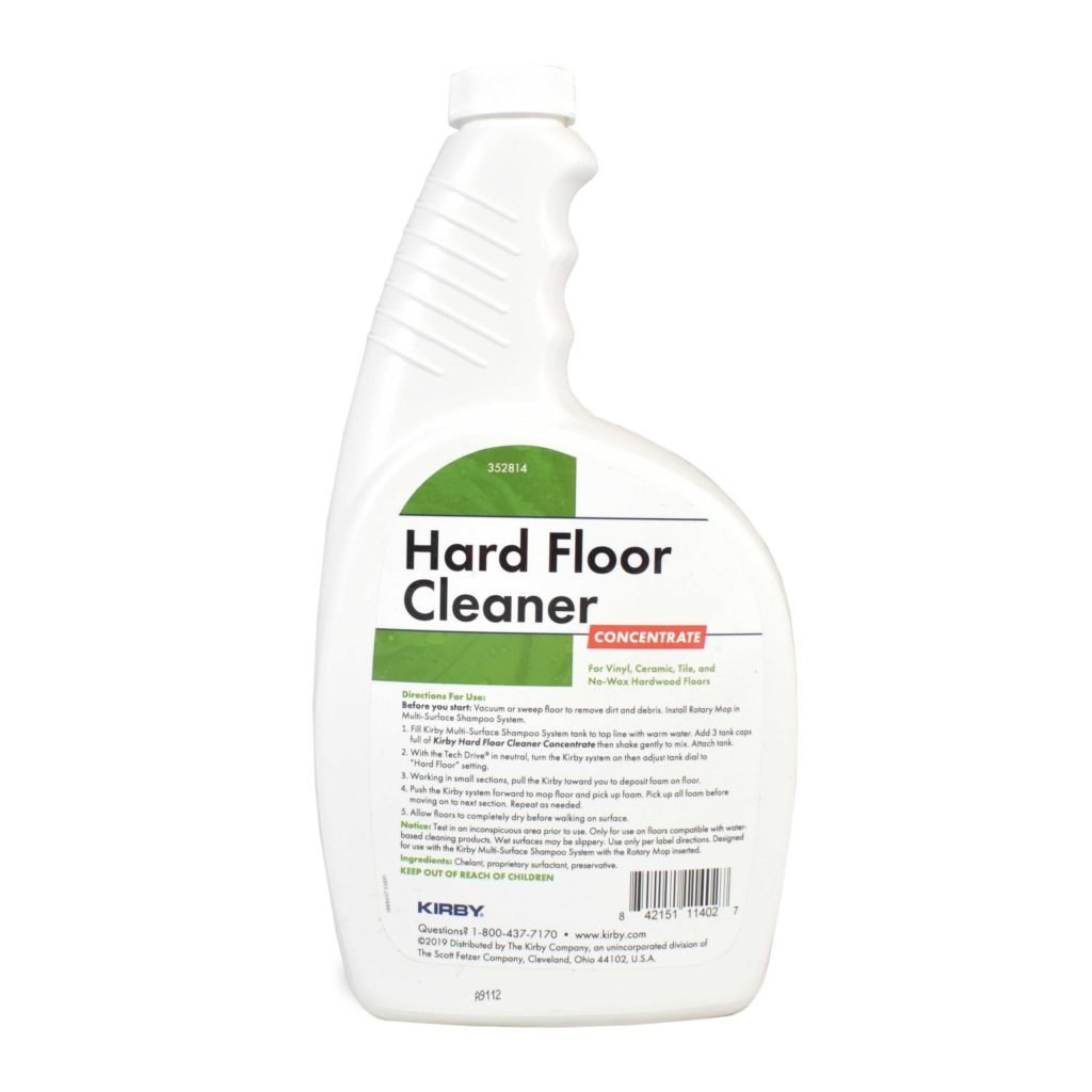 White bottle of Kirby Hard Floor Cleaner Concentrate, 24 oz.