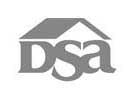 The dsa logo is shown on a white background