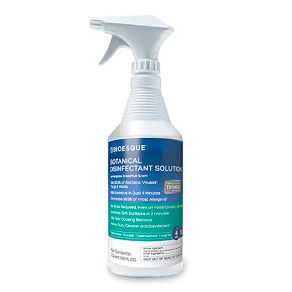 Bioesque Disinfectant Solution can be used in the Kirby Spray Gun to disinfect hard and soft surfaces