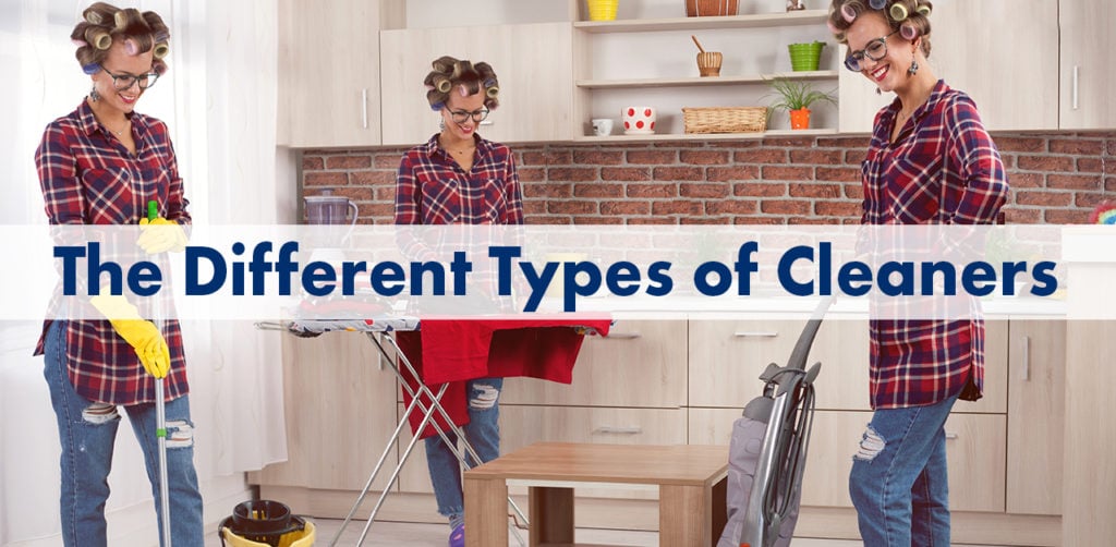 The five different types of cleaners.