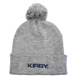 Kirby Gray Beanie Hat with Blue Lettering