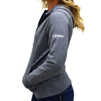 Women's Gray Zip Up Hooded Sweatshirt