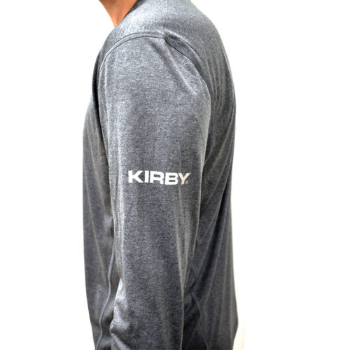 Side View of the Kirby Slong Sleeve Gray-athletic-shirt