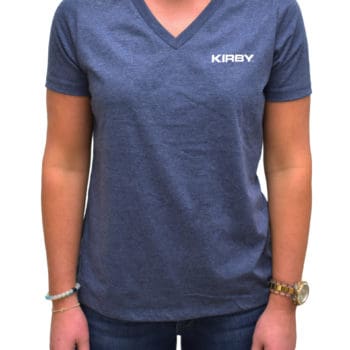 Camisa Kirby azul claro con cuello en V para mujer