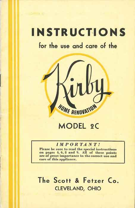 Kirby Model 2C Owner Manual
