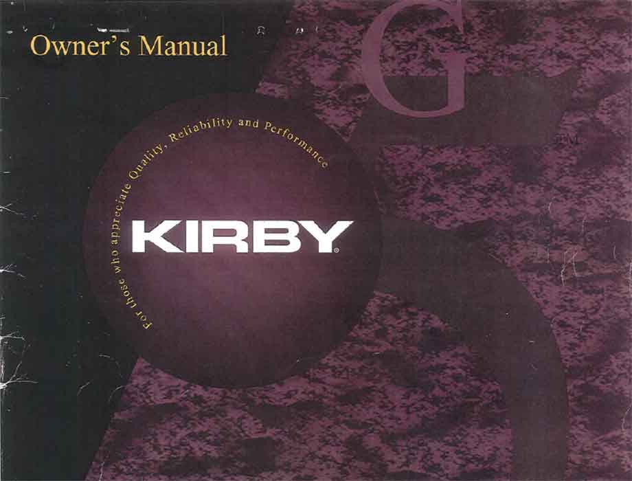 Kirby used Owners Manuals Instructions for older machine usage 