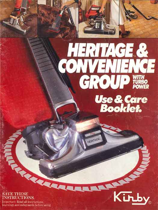 Kirby Heritage owner manual.