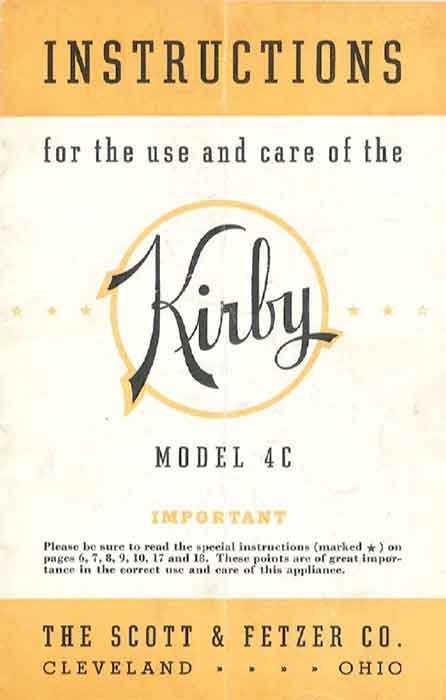 Kirby Model 4C Owner Manual