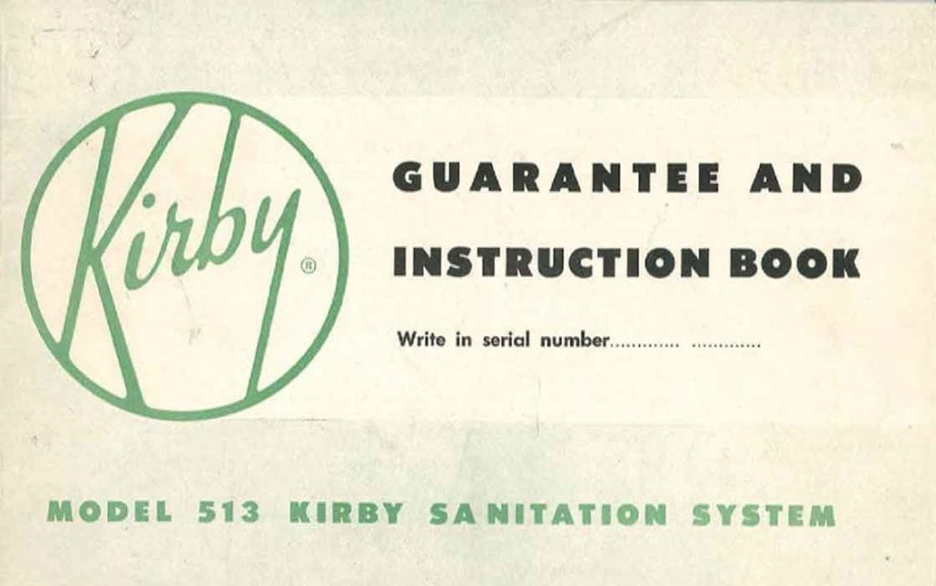 Manual del propietario Kirby modelo 513