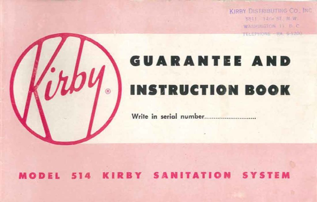 Kirby Model 514 Owner Manual