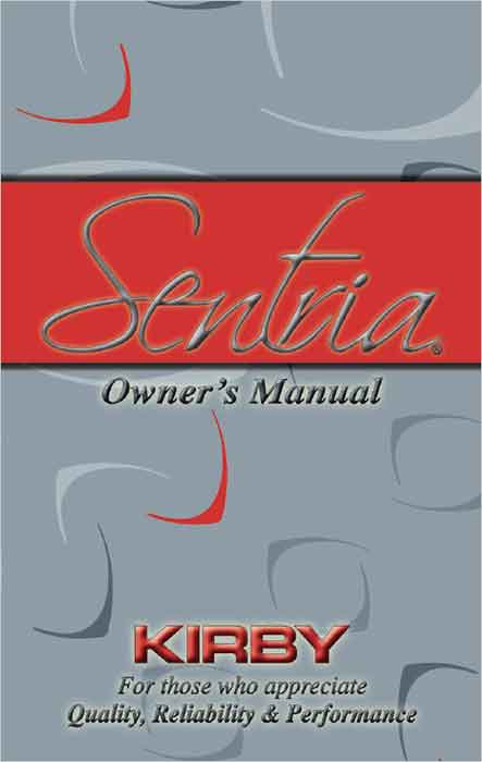 Kirby Sentria Owner Manual