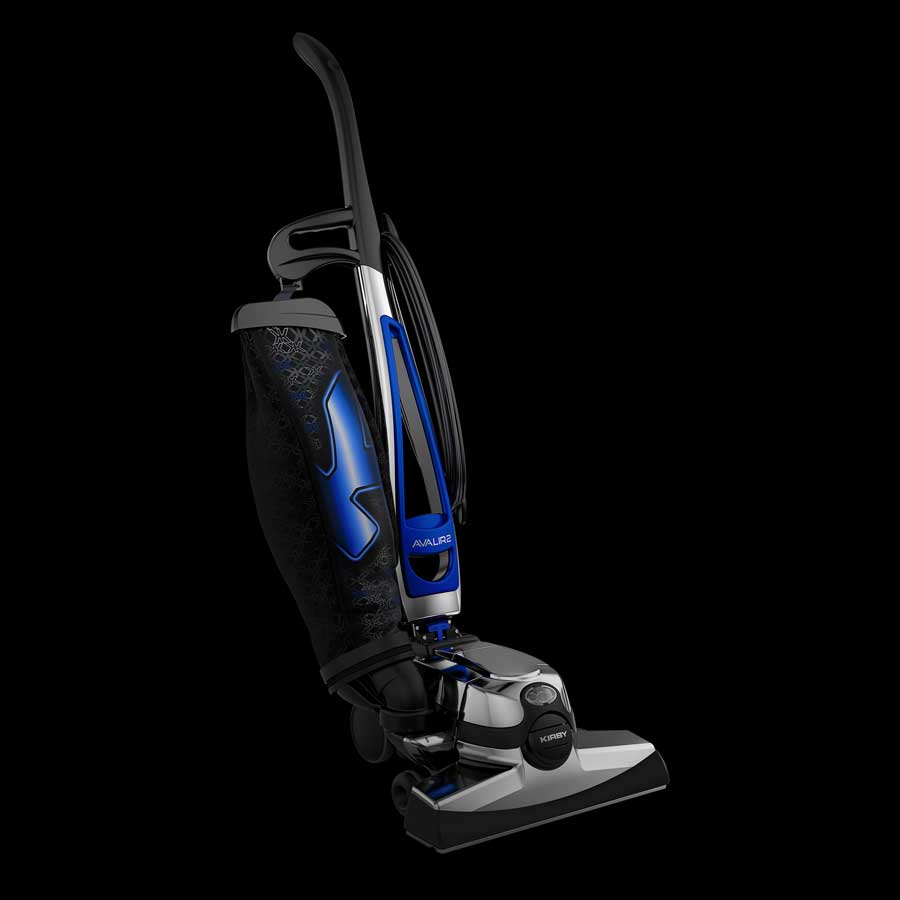 Avalir 2 vacuum cleaner on black background.