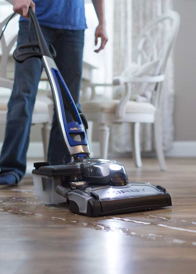 Mop and scrub hard floors with the power of your Kirby.