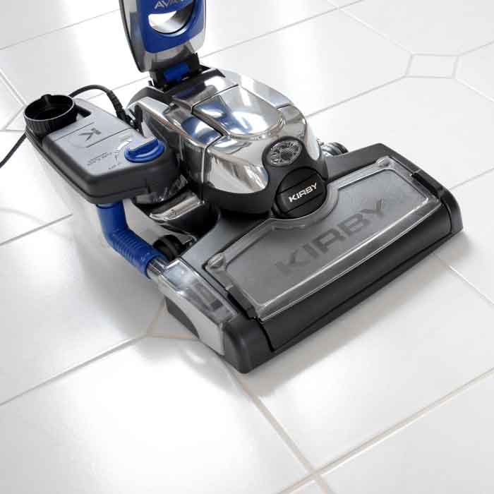 Deep clean tile & grout with the powerful Kirby vacuum.