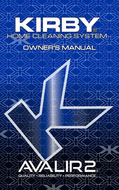 Kirby Avalir 2 vacuum owner manual cover.